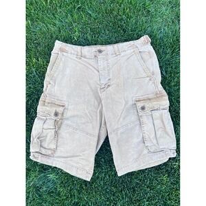 American Eagle Mens Next Level Flex Cargo Shorts Khaki Tan 34